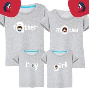 T-Shirt Gris Pour Toute La Famille