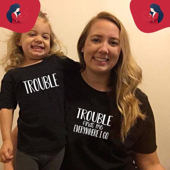 T-Shirt Comique Pour Maman Et Sa Fille – Image 2