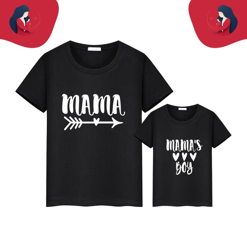 T Shirt Mere Fils T Shirt Assorti Mon Mini Moi Noir Maman S