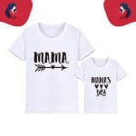 T Shirt Mere Fils T Shirt Assorti Mon Mini Moi Blanc Maman S 