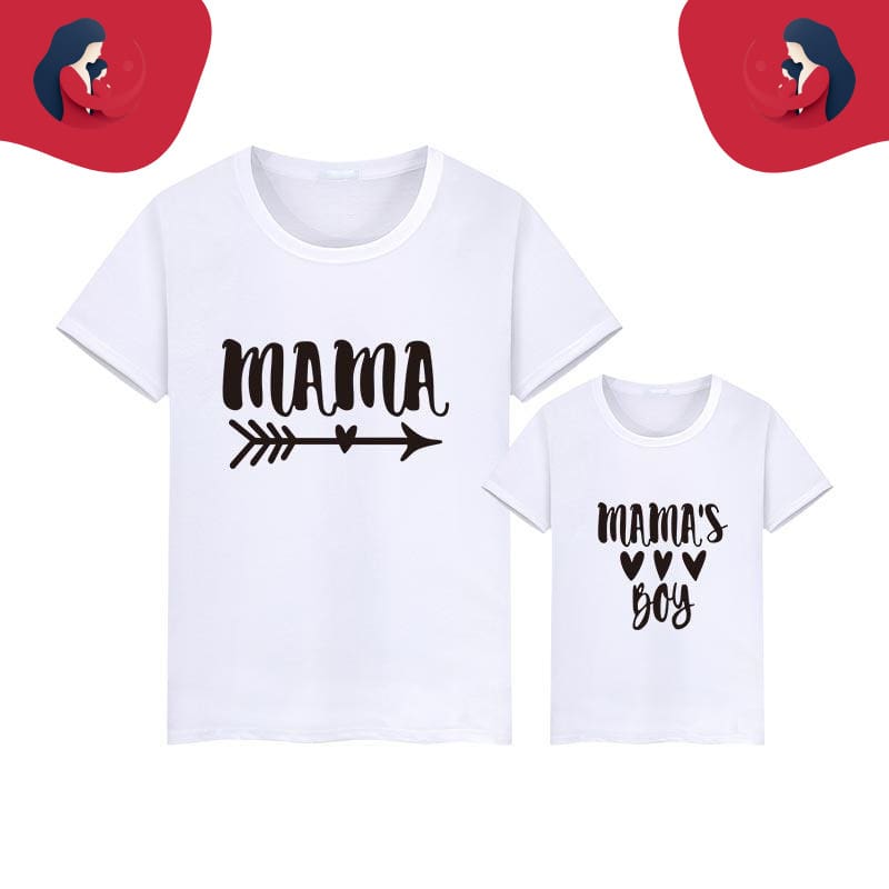 T Shirt Mere Fils T Shirt Assorti Mon Mini Moi Blanc Maman S