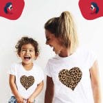 T-Shirt Coordonné Coeur Maman Et Fille