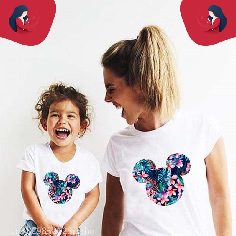 T-Shirt Coordination Minnie Maman Et Enfant