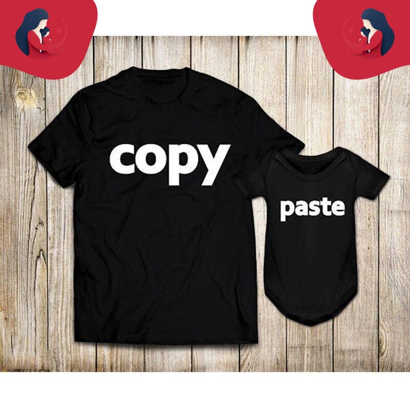 Tee Shirt Assorti Pere Et Fils T Shirt Pere Fils Mon Mini Moi Noir Papa L