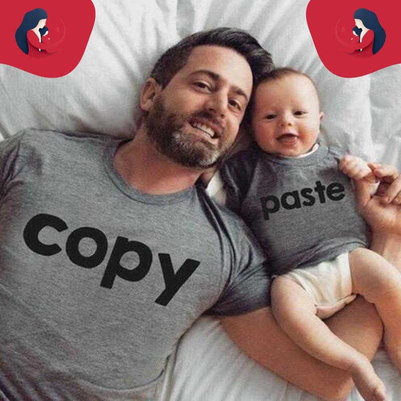 Tee Shirt Assorti Pere Et Fils T Shirt Pere Fils Mon Mini Moi Gris Papa L
