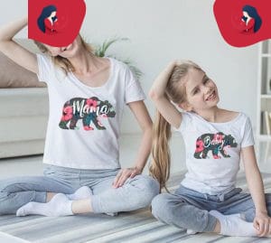 T-Shirt Ivoire Avec Dessin D'Ours Lina