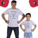 Tee-Shirt Duo Père Et Fils En Gris - Goth