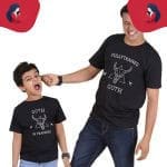 Tee Shirt Pere Fils Noir - GOTH T Shirt Assorti Mon Mini Moi Papa M 