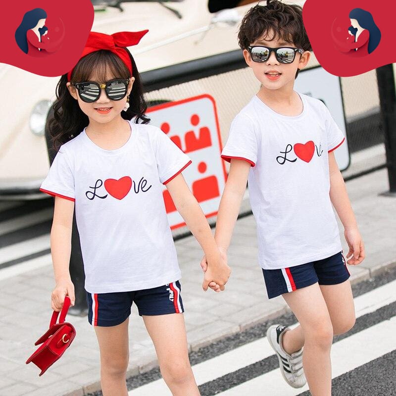 Ensemble De T-Shirts "Love" Coordonnés Pour La Famille – Image 2