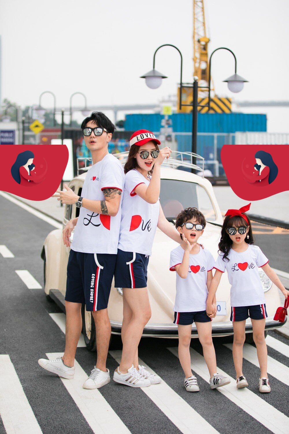 Ensemble De T-Shirts "Love" Coordonnés Pour La Famille – Image 3