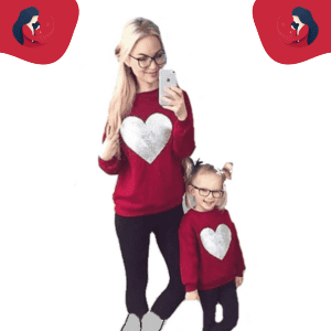 Pull mère fille décontracté