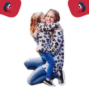Pull mère fille léopard