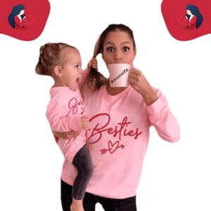 Pull mère fille meilleures amies