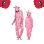 Pyjama mère fille licorne fuchsia