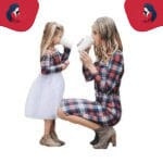 Robe mère fille identique à carreaux
