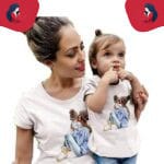 Tee shirt mère fille bisous
