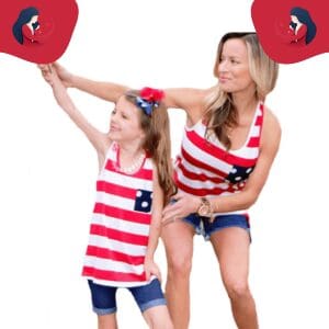 Tee shirt mère fille américain