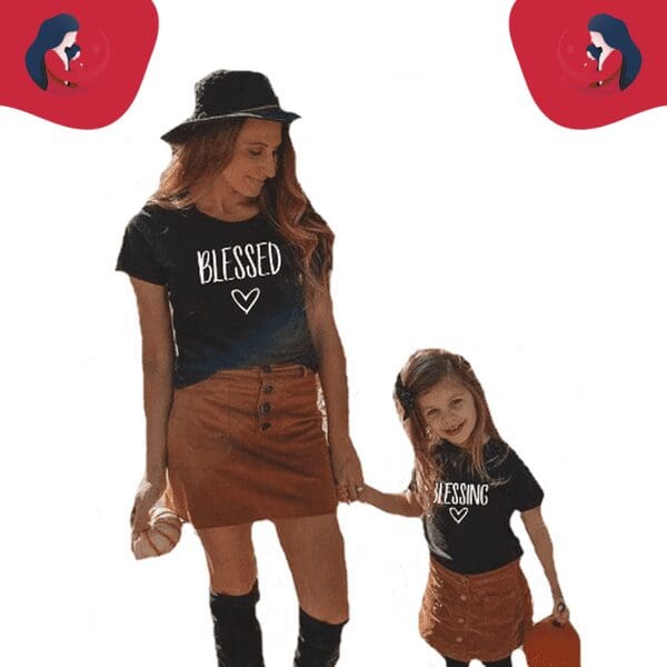 Tee shirt mère fille bénédiction