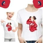 Tee shirt mère fille décontracté