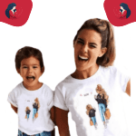 Tee shirt mère fille fastfood