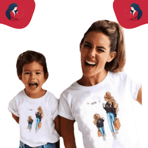 Tee shirt mère fille fastfood
