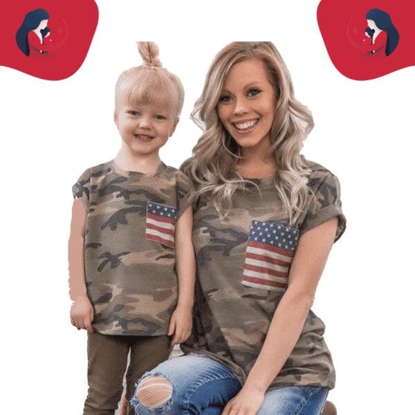 Tee shirt mère fille militaire