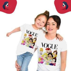 Tee shirt mère fille princesses folles