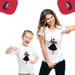 Tee shirt mère fille shopping à paris
