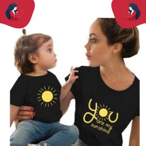 Tee shirt mère fille tu es mon soleil