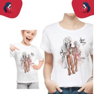 Tee shirt mère fille zen