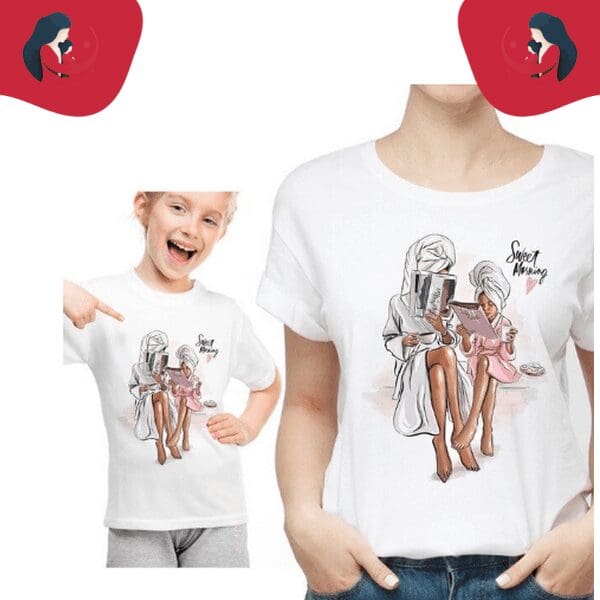 Tee shirt mère fille zen