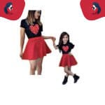 Robe mère fille coeur 