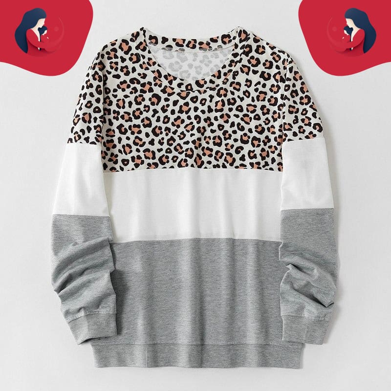 Pull Duo Mère Et Fille En Beige Et Gris – Image 3