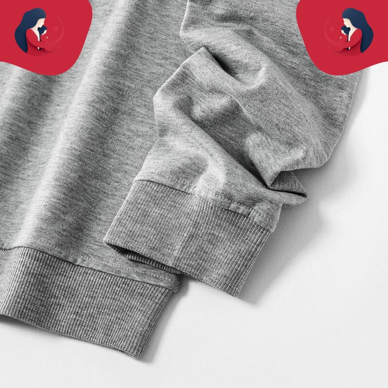 Pull Duo Mère Et Fille En Beige Et Gris – Image 4