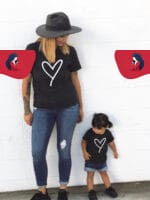 t-shirt coeur maman fille